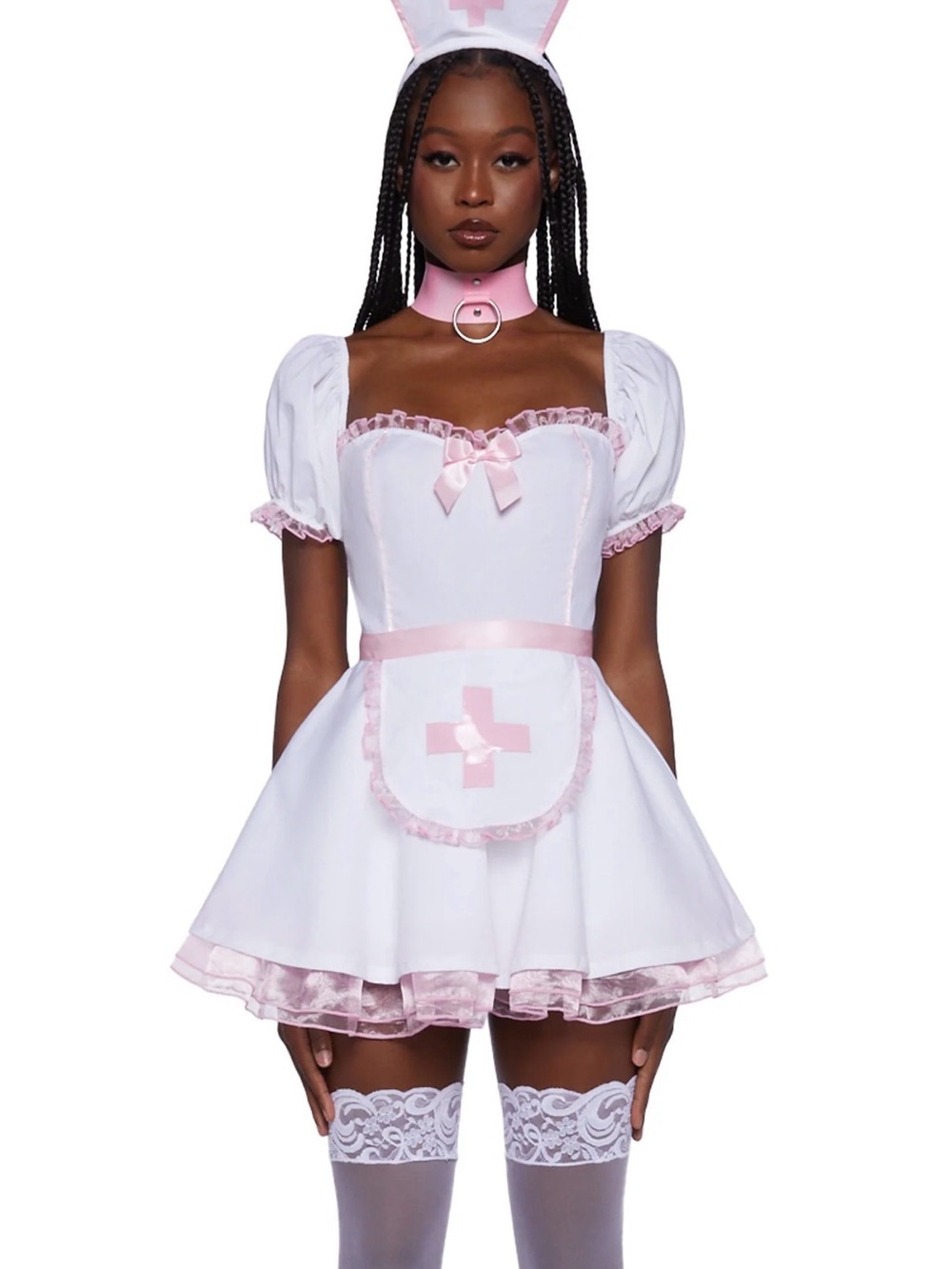 Trickz N’ Treatz Heart Healer Nurse 3 Piece Costume Dress w/ Headband Halloween